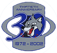 Sudbury Wolves 2002 anniversary logo iron on transfers for clothing